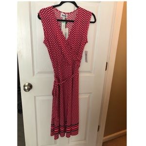 NWT Leota Hallow Faux Wrap Dress Pink